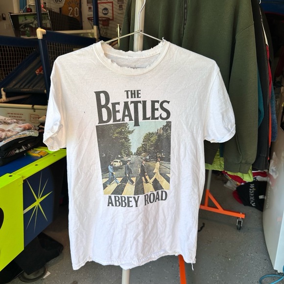 The Beatles Other - The Beatles White Abbey Road Print Short Sleeves Vintage TShirt Unisex Small